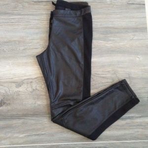 H&M Faux Leather Stretchy Black Skinny Pants